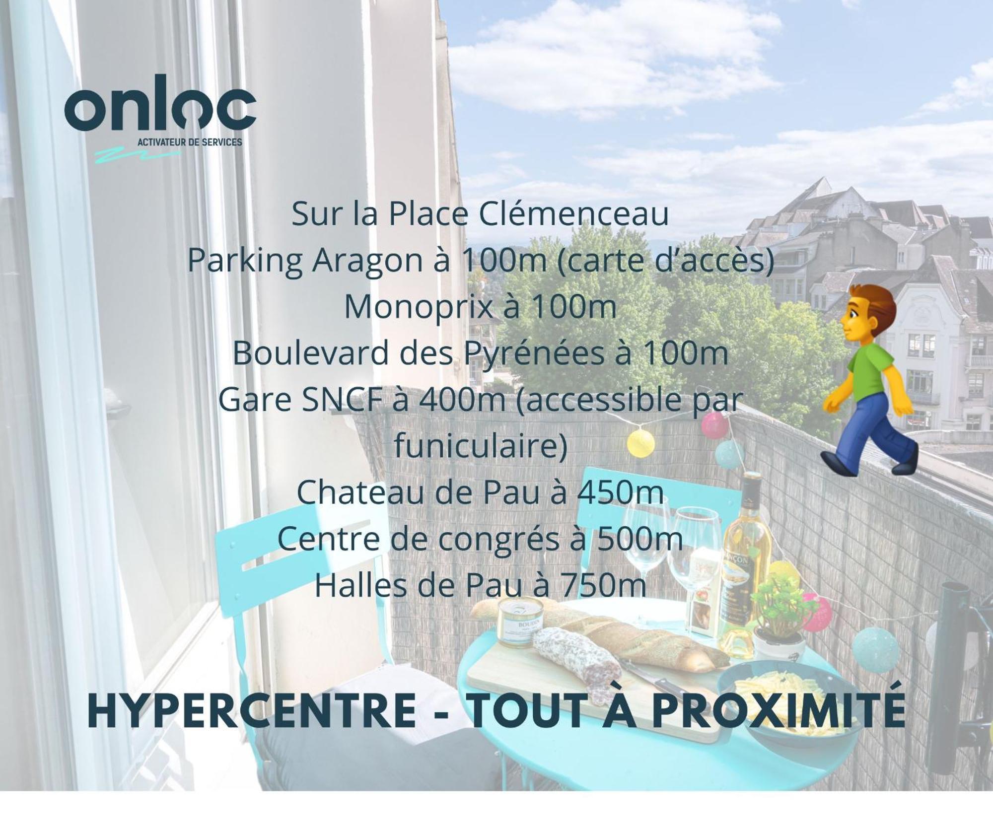 Апартаменти Au Palais Des Pyrenees! Hyper Centre -Clim-Balcon-Parking Gratuit По Екстер'єр фото